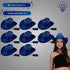 LED Flashing EL Wire Blue Sequin Cowboy Party Hat - Pack of 12 Hats