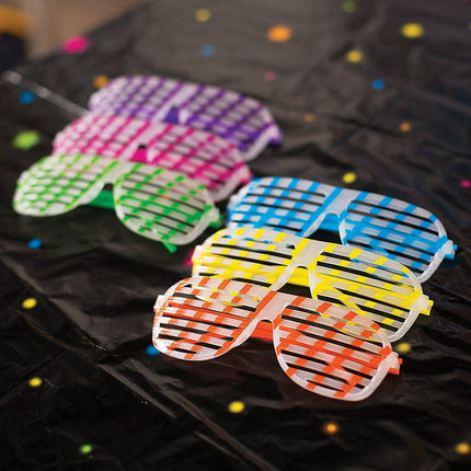 Adults Bright Glow In The Dark Shutter Eye Glasses