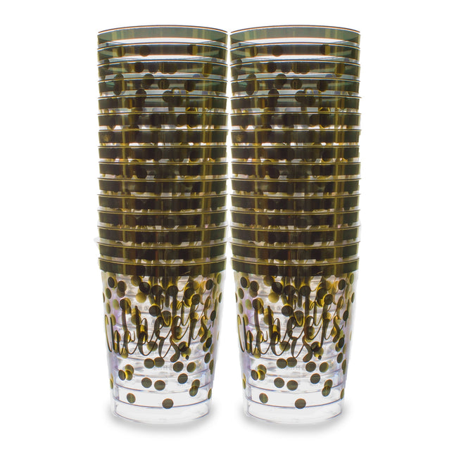 Cheers 10 oz Tumblers - 30 Cups Per Pack
