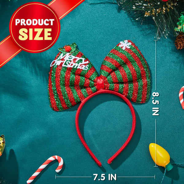 Christmas 3D Head Hat Headbands - 12 Per Pack