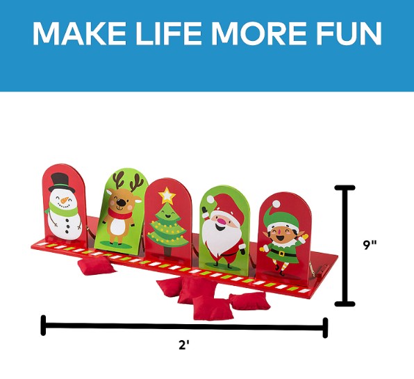 Christmas Character Knock Down Bean Bag Toss Game - 1 Set Per Pack