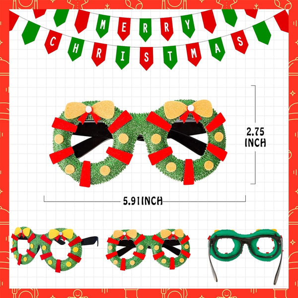 Christmas Costume Eyeglasses - Assorted 24 Per Pack