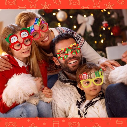 Christmas Costume Eyeglasses - Assorted 24 Per Pack