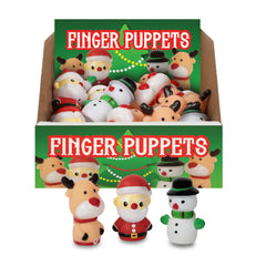 Christmas Finger Puppets Retail Display - 24 Per Pack