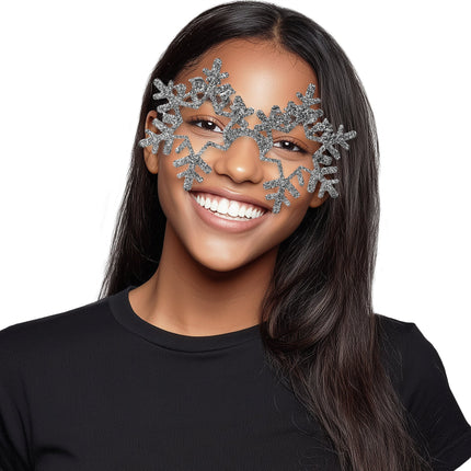 Christmas Glitter Glasses Retail Display - Assorted 24 Per Pack
