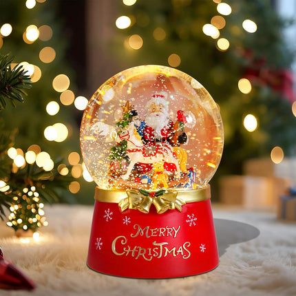 Christmas Light Up Musical Snow Globe With Rocking Santa Clause