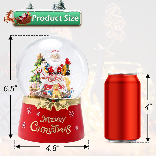 Christmas Light Up Musical Snow Globe With Rocking Santa Clause
