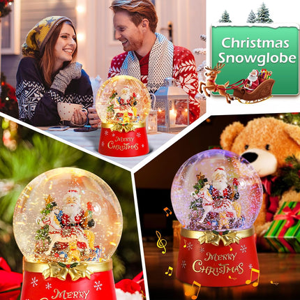 Christmas Light Up Musical Snow Globe With Rocking Santa Clause