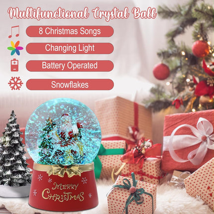 Christmas Light Up Musical Snow Globe With Rocking Santa Clause