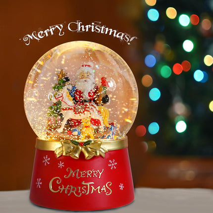 Christmas Light Up Musical Snow Globe With Rocking Santa Clause