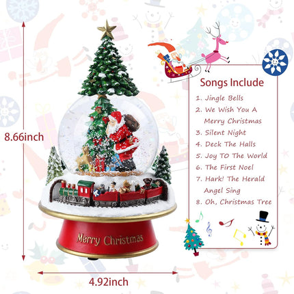 Christmas Musical Santa Snow Globe With Multi Color Changing LED Lights