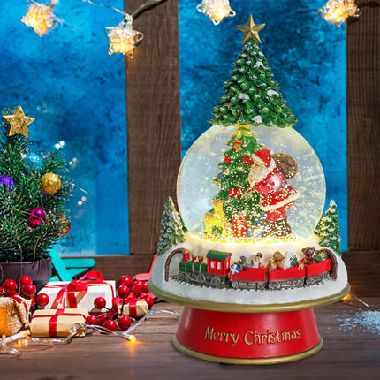 Christmas Musical Santa Snow Globe With Multi Color Changing LED Lights