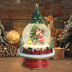Christmas Musical Santa Snow Globe With Multi Color Changing LED Lights