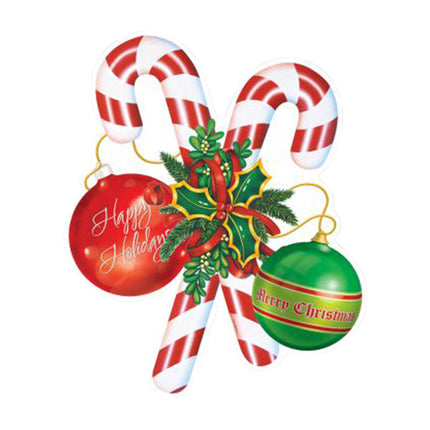 Christmas Plastic Cutouts - 3 Per Pack