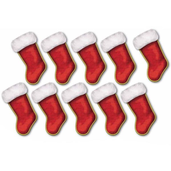Christmas Stocking Cutouts - 10 Per Pack