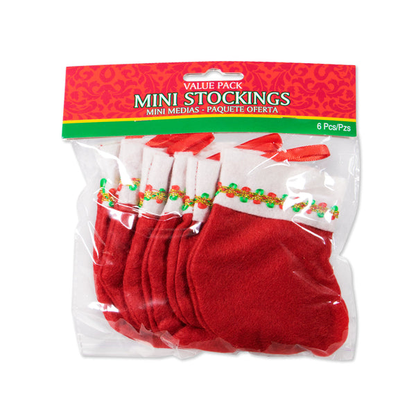 Christmas Stockings - 6 Per Pack