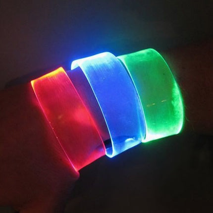 Clear LED Wristband Glow Bracelets with Magnetic Clasp