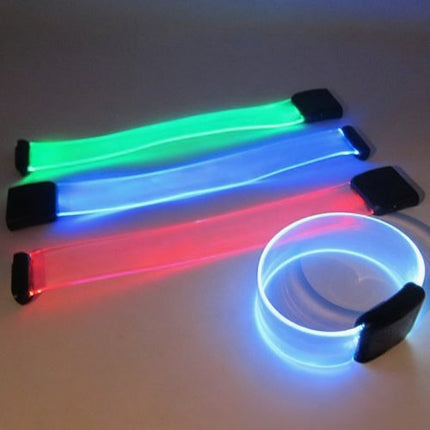 Clear LED Wristband Glow Bracelets with Magnetic Clasp