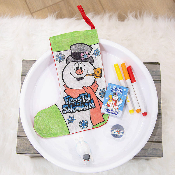 Color Your Own Frosty the Snowman Christmas Stockings - 12 Per Pack