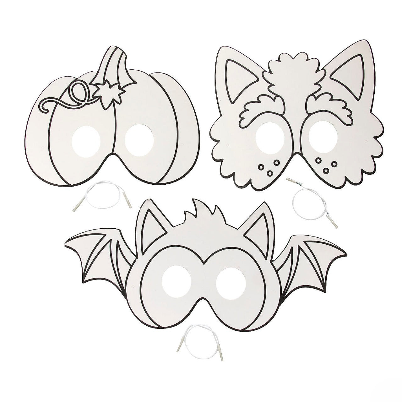 Color Your Own Halloween Character Masks | PartyGlowz.com