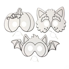 Color Your Own Halloween Character Masks