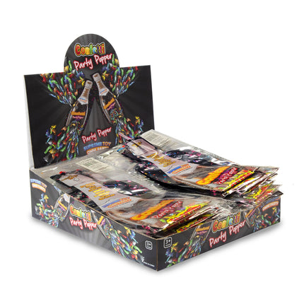 Confetti Party Poppers Retail Counter Display - 24 Per Pack