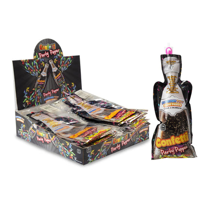 Confetti Party Poppers Retail Counter Display - 24 Per Pack