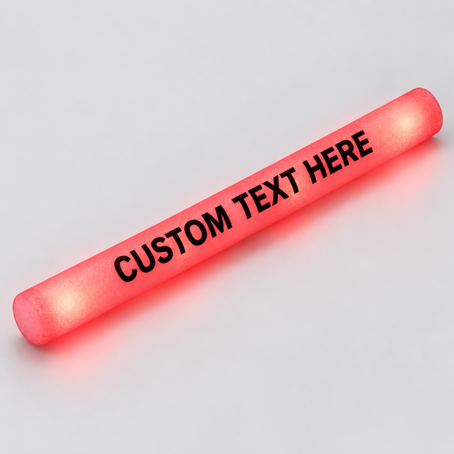 Custom LED Light Up Flashing Foam Stick Batons - Personalized Sticks