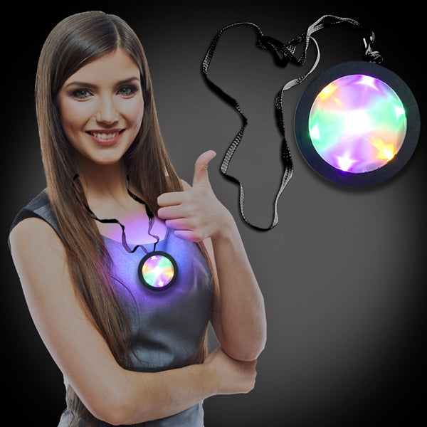 Customized Flashing Mardi Gras Medallions