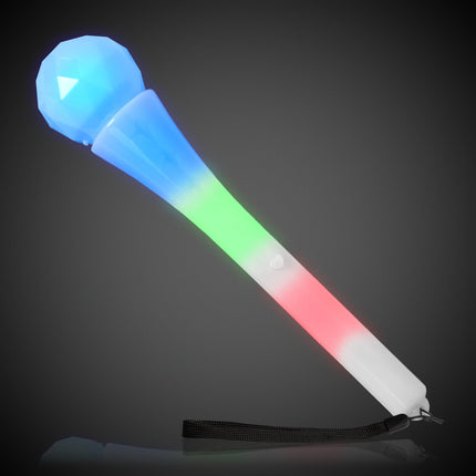 LED White Microphones - 12 Per Pack