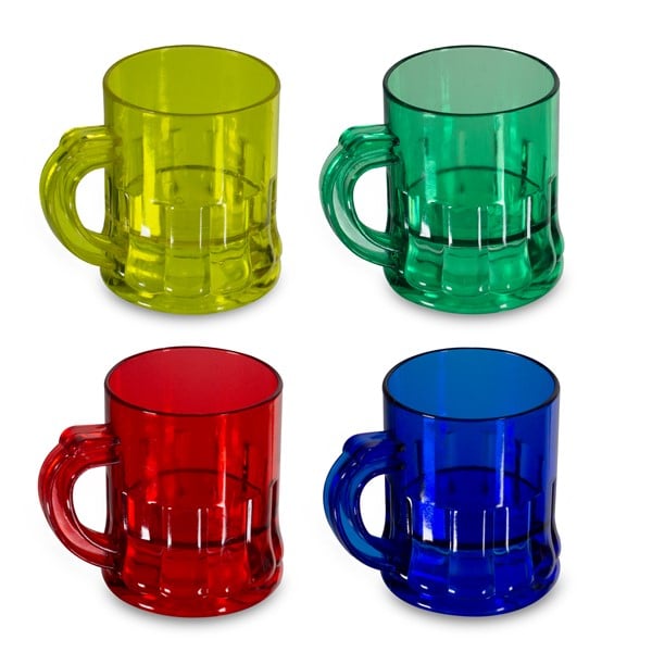 Assorted Color Mini Mugs - 12 Per Pack