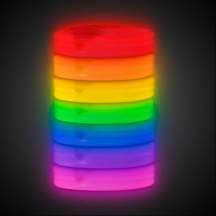 Triple Wide 9 Inch Glow Bracelets