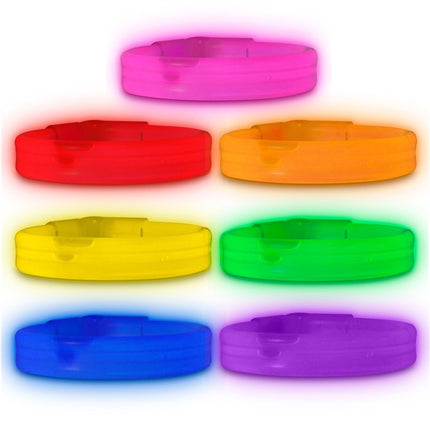 Triple Wide 9 Inch Glow Bracelets
