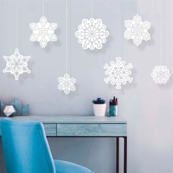 Die-Cut Plastic Snowflakes