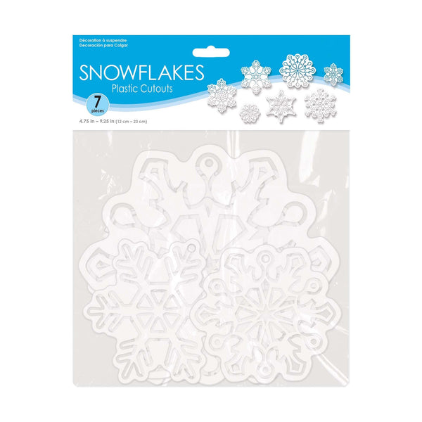 Die-Cut Plastic Snowflakes