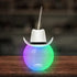 LED White Cowboy Hat Ball Cup with Straw