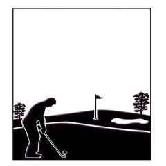 Ecstasy Crafts Embossing Folder Golfing Day Size 5 X 7