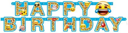 Emoji Birthday Party Supplies Set - Plates, Banner, Loot Bags for 16 Guests