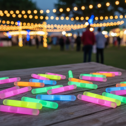 Jumbo 1.5" Assorted Glow Sticks - 50 Per Pack
