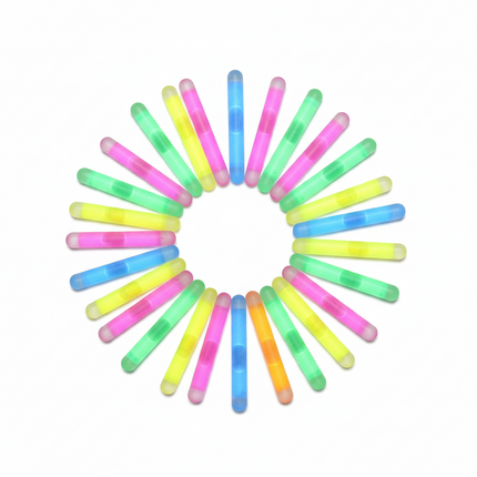 Jumbo 1.5" Assorted Glow Sticks - 50 Per Pack
