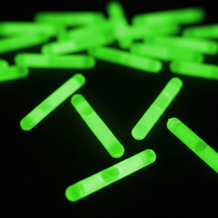 Jumbo 1.5" Green Glow Sticks - 50 Per Pack