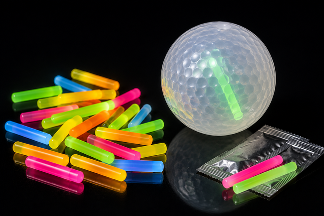 1.5" Assorted Glow Sticks for Night Golf - Pack of 50