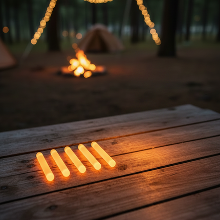 Jumbo 1.5" Orange Glow Sticks - 50 Per Pack