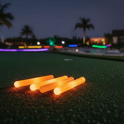 Jumbo 1.5" Orange Glow Sticks - 50 Per Pack