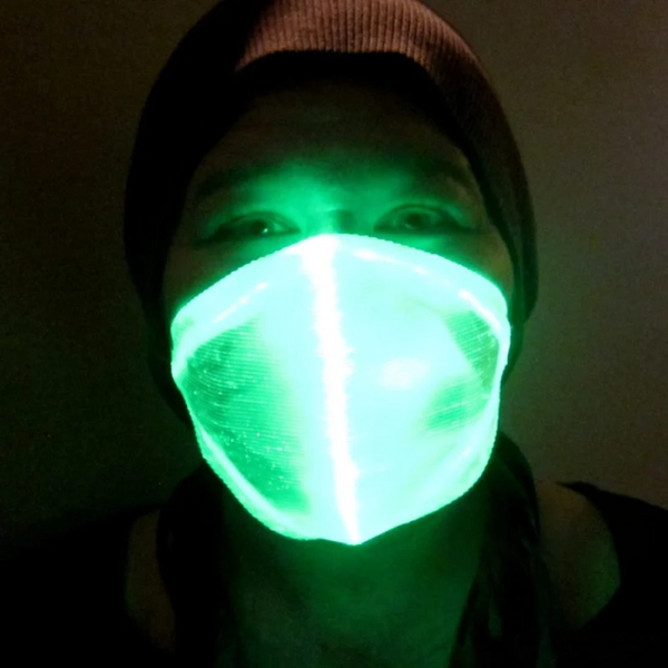 Fiber Optic Multi-Color Light Up Face Mask - 1 Per Pack