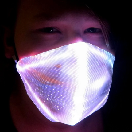 Fiber Optic Multi-Color Light Up Face Mask - 1 Per Pack
