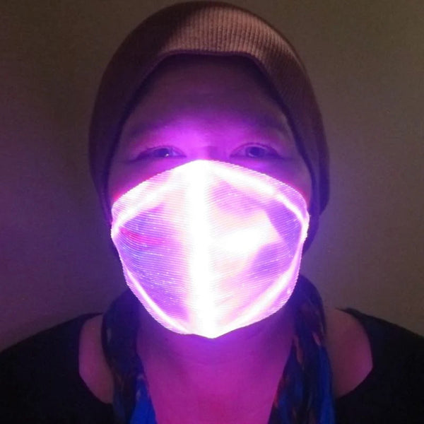 Fiber Optic Multi-Color Light Up Face Mask - 1 Per Pack