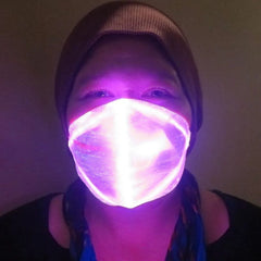 Fiber Optic Multi-Color Light Up Face Mask - 1 Per Pack