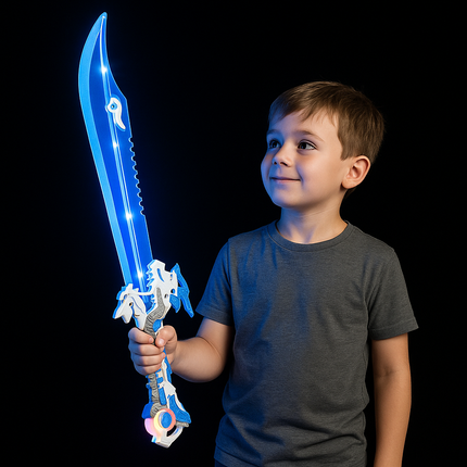 24" Fiber Optic Shark Sword With Sound Effects