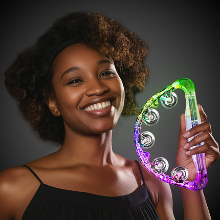 LED Clear Tambourine
